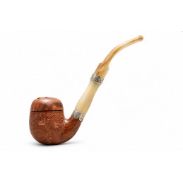 Pipa radica e corno curva coperchio anno 1910 by Paronelli Pipe