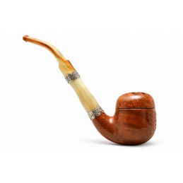 Pipa radica e corno curva coperchio anno 1910 by Paronelli Pipe