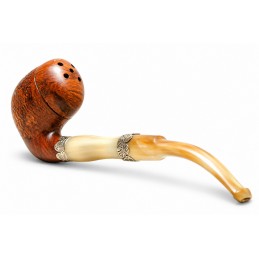 Pipa radica e corno curva coperchio anno 1910 by Paronelli Pipe