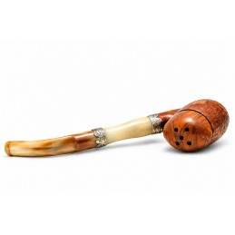 Briar and horn pipe bent with lid year 1910 by Paronelli Pipe