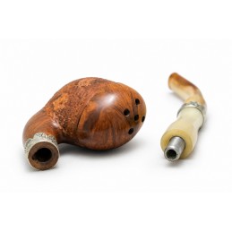 Pipa radica e corno curva coperchio anno 1910 by Paronelli Pipe