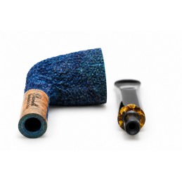 Briar pipe Paronelli dublin rusticated night blue handmade