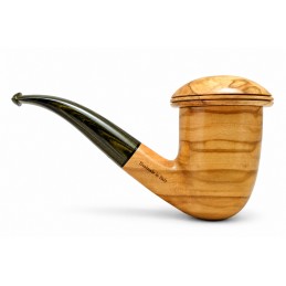 Pipa Paronelli olivastro CALABASH curva fatta a mano