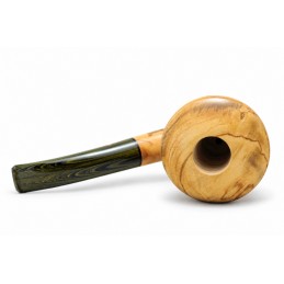 Olive wood pipe Paronelli CALABASH bent handmade