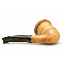Olive wood pipe Paronelli CALABASH bent handmade