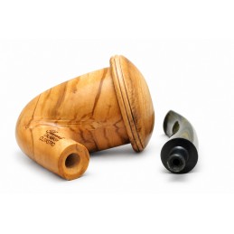 Pipa Paronelli olivastro CALABASH curva fatta a mano