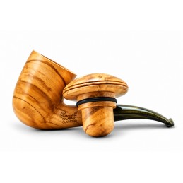 Pipa Paronelli olivastro CALABASH curva fatta a mano