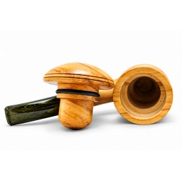 Pipa Paronelli olivastro CALABASH curva fatta a mano