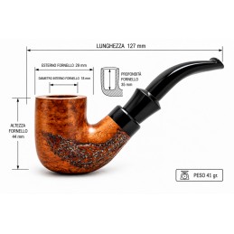 Pipa in radica curva anno 1930 by Paronelli Pipe