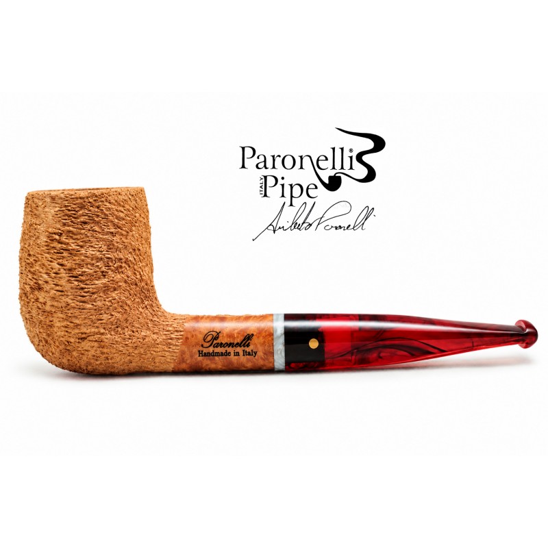Pipa Paronelli radica billiard rusticata naturale fatta a mano