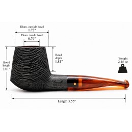 Bog Oak 5000 years pipe Paronelli freehand handmade