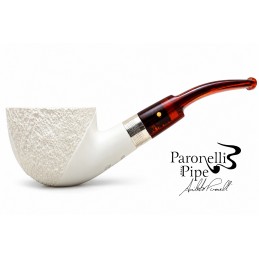 Meerschaum pipe Paronelli freehand handmade half rusticated