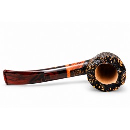 Briar pipe Paronelli half bent sandblast handmade