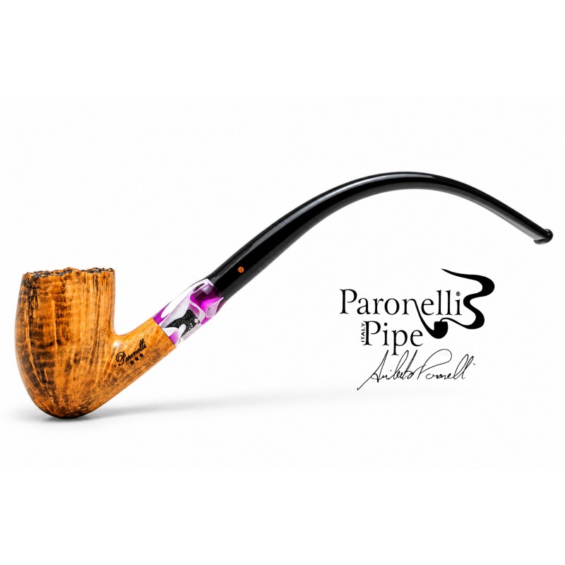 Briar pipe Paronelli bent churchwarden handmade double mouthpiece
