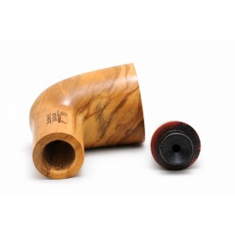 Wild olive wood pipe Paronelli REVERSE chubby handmade