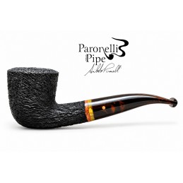 Briar pipe Paronelli half bent rusticated handmade