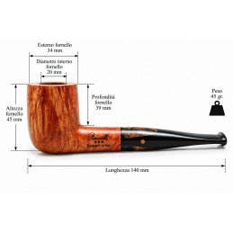 Briar pipe Paronelli billiard handmade