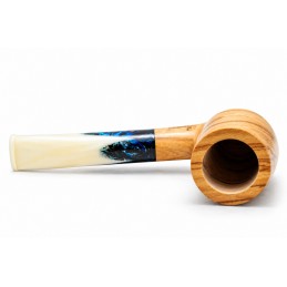 Olive wood pipe Paronelli half bent handmade