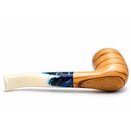 Olive wood pipe Paronelli half bent handmade