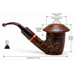 Briar pipe Paronelli CALABASH sandblast handmade