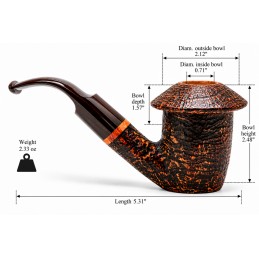 Briar pipe Paronelli CALABASH sandblast handmade