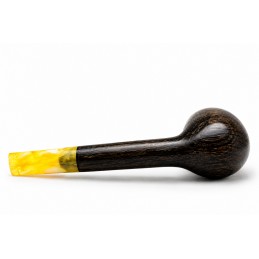 Bog Oak 5000 years pipe Paronelli with amber handmade