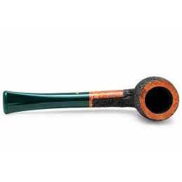 Kit prima pipa Paronelli radica billiard rusticata bocchino colorato