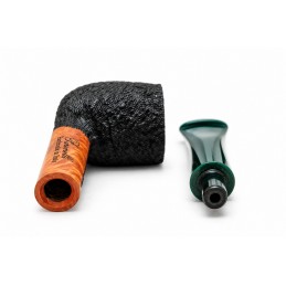 Kit prima pipa Paronelli radica billiard rusticata bocchino colorato