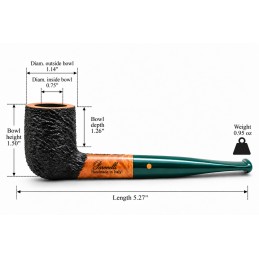 Kit my first briar pipe Paronelli billiard rusticated coloured mouthpiece
