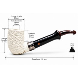 Meerschaum block pipe Paronelli Toscano handmade