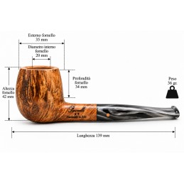 Briar pipe Paronelli apple handmade