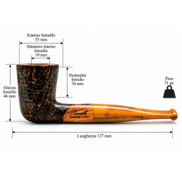 Briar pipe Paronelli dublin sandblast handmade