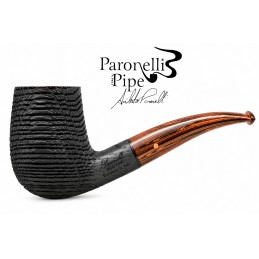 Bog Oak 5000 years pipe Paronelli half bent handmade
