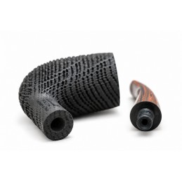 Bog Oak 5000 years pipe Paronelli half bent handmade