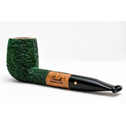 Briar pipe Paronelli billiard rusticated green handmade
