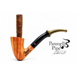 Briar pipe Paronelli Toscano bent straight grain handmade