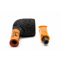 Kit prima pipa Paronelli radica billiard rusticata bocchino colorato
