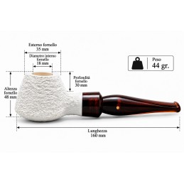 Meerschaum pipe Paronelli freeshape handmade rusticated