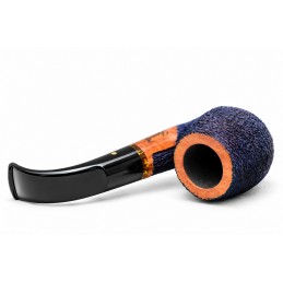 Briar pipe Paronelli bent rusticated night blue handmade
