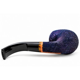 Briar pipe Paronelli bent rusticated night blue handmade
