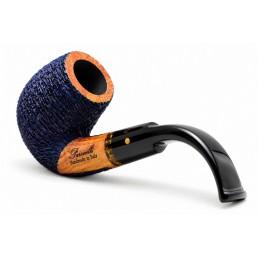Pipa Paronelli radica curva rusticata night blue fatta a mano