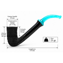 Bog Oak 5000 years pipe Paronelli Toscano handmade