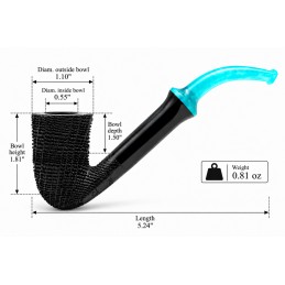 Bog Oak 5000 years pipe Paronelli Toscano handmade