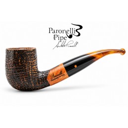 Briar pipe Paronelli half bent sandblast handmade