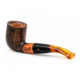 Briar pipe Paronelli half bent sandblast handmade
