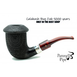Bog Oak 5000 years pipe Paronelli CALABASH sandblast handmade