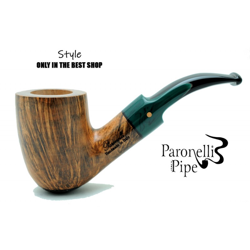 Briar pipe Paronelli HALF RUSTICATED handmade